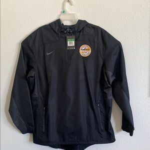 NIKE Men’s Black 1/4 Zip Pullover Hooded Windbreaker Jacket Size XL. NWT